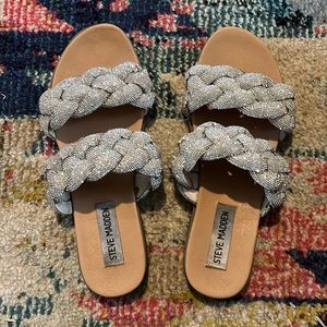 Steve Madden glittery sandals size 6